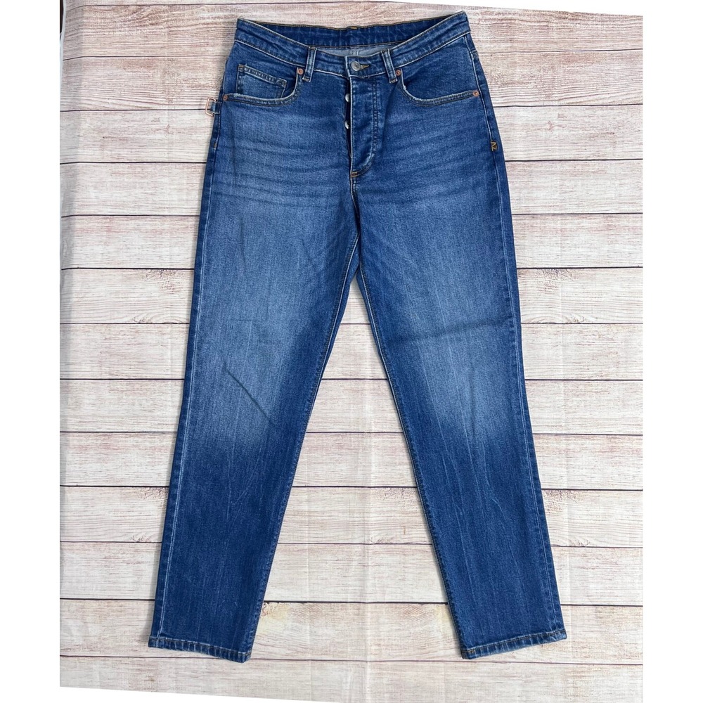 Zadig & Voltaire Straight Leg Jeans Womens 29 Blue Medium Wash Button‎ Fly Denim